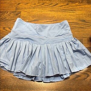Gold Hinge Light Blue Pleated Skirt